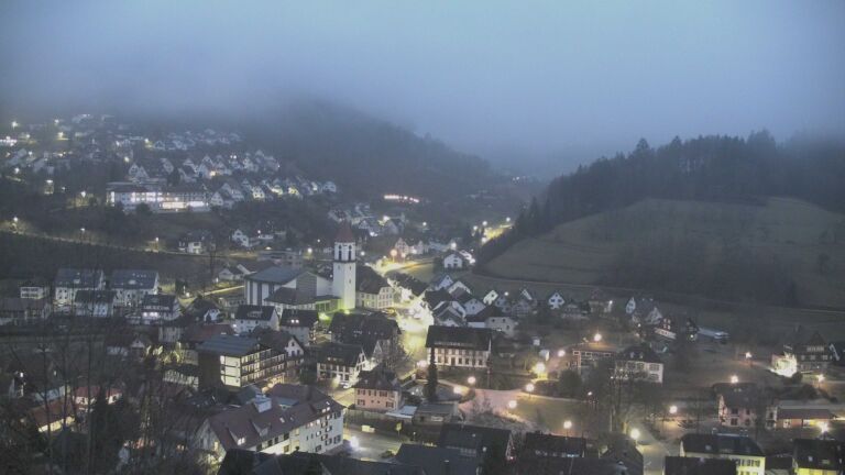 Dieses Bild zeigt eine Webcam-Aufnahme von Ottenhöfen, aufgenommen am Sonntag, den 01.02.2026 um 07:20 Uhr