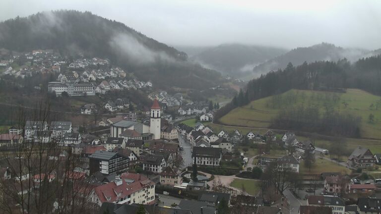 Dieses Bild zeigt eine Webcam-Aufnahme von Ottenhöfen, aufgenommen am Donnerstag, den 29.01.2026 um 12:10 Uhr