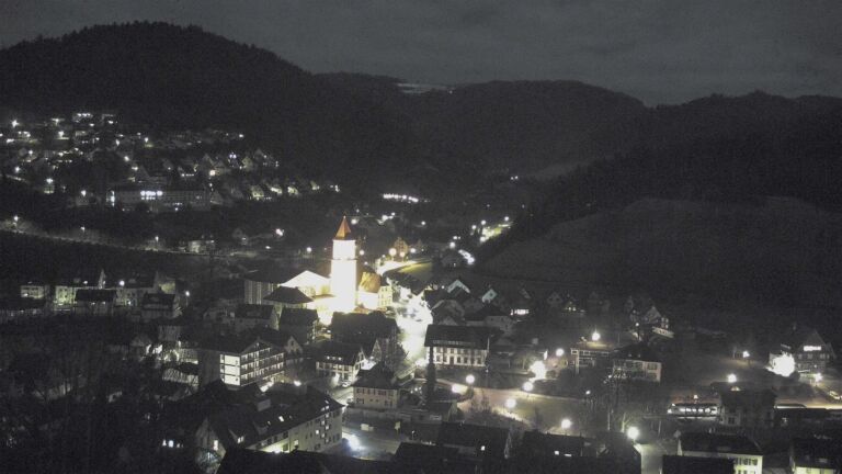 Dieses Bild zeigt eine Webcam-Aufnahme von Ottenhöfen, aufgenommen am Donnerstag, den 29.01.2026 um 22:30 Uhr