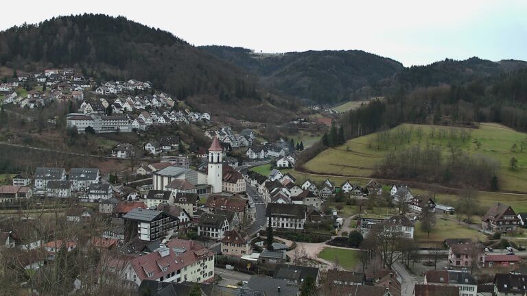 Dieses Bild zeigt eine Webcam-Aufnahme von Ottenhöfen, aufgenommen am Mittwoch, den 18.02.2026 um 09:00 Uhr