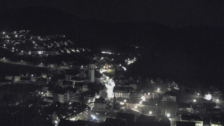 Dieses Bild zeigt eine Webcam-Aufnahme von Ottenhöfen, aufgenommen am Samstag, den 14.02.2026 um 00:30 Uhr