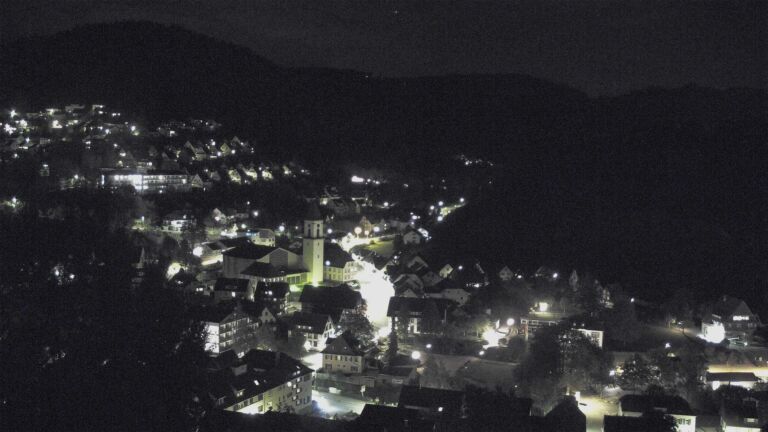 Dieses Bild zeigt eine Webcam-Aufnahme von Ottenhöfen, aufgenommen am Freitag, den 16.10.2026 um 21:30 Uhr