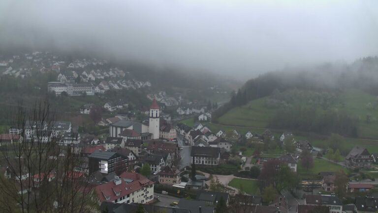 Dieses Bild zeigt eine Webcam-Aufnahme von Ottenhöfen, aufgenommen am Montag, den 13.04.2026 um 19:50 Uhr