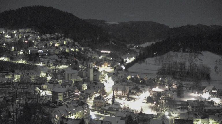 Dieses Bild zeigt eine Webcam-Aufnahme von Ottenhöfen, aufgenommen am Dienstag, den 06.01.2026 um 02:30 Uhr