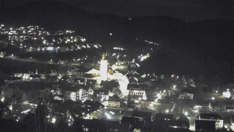 Dieses Bild zeigt eine Webcam-Aufnahme von Ottenhöfen, aufgenommen am Mittwoch, den 17.12.2025 um 20:10 Uhr