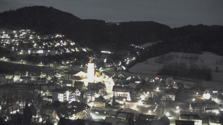 Dieses Bild zeigt eine Webcam-Aufnahme von Ottenhöfen, aufgenommen am Donnerstag, den 01.01.2026 um 20:00 Uhr