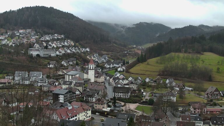 Dieses Bild zeigt eine Webcam-Aufnahme von Ottenhöfen, aufgenommen am Samstag, den 21.02.2026 um 15:50 Uhr