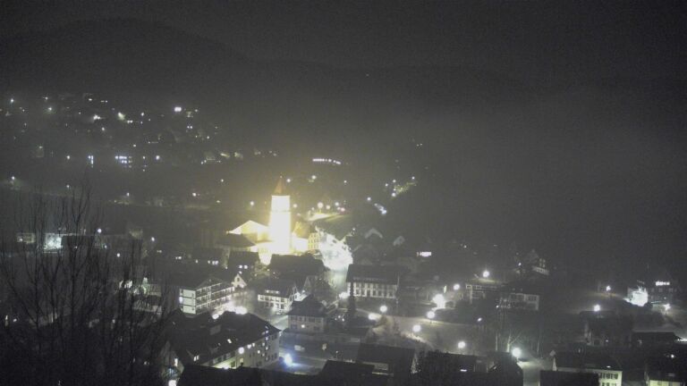Dieses Bild zeigt eine Webcam-Aufnahme von Ottenhöfen, aufgenommen am Donnerstag, den 05.02.2026 um 22:00 Uhr