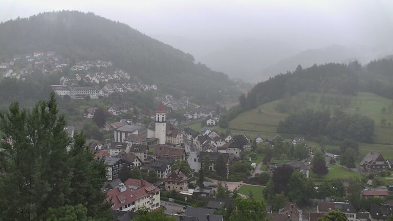 Dieses Bild zeigt eine Webcam-Aufnahme von Ottenhöfen, aufgenommen am Freitag, den 12.06.2026 um 07:50 Uhr
