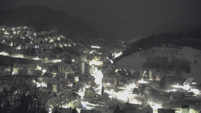 Dieses Bild zeigt eine Webcam-Aufnahme von Ottenhöfen, aufgenommen am Donnerstag, den 08.01.2026 um 02:30 Uhr
