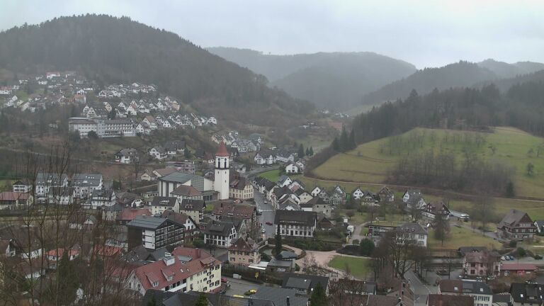 Dieses Bild zeigt eine Webcam-Aufnahme von Ottenhöfen, aufgenommen am Montag, den 16.02.2026 um 14:20 Uhr