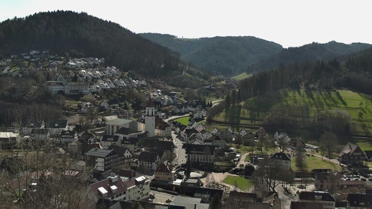 Dieses Bild zeigt eine Webcam-Aufnahme von Ottenhöfen, aufgenommen am Freitag, den 27.02.2026 um 12:10 Uhr