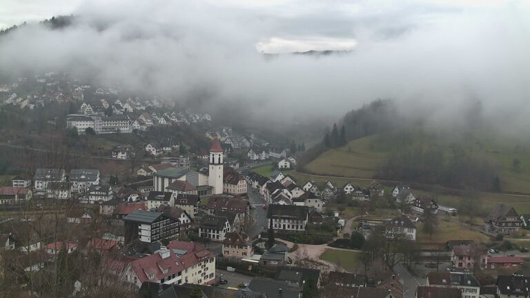 Dieses Bild zeigt eine Webcam-Aufnahme von Ottenhöfen, aufgenommen am Dienstag, den 03.02.2026 um 08:30 Uhr