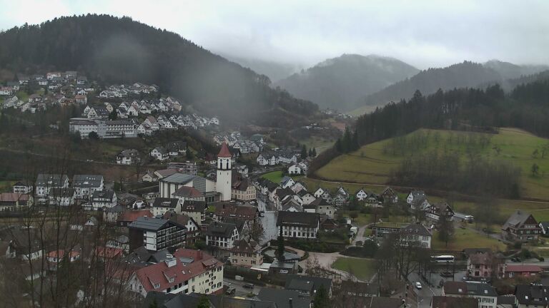 Dieses Bild zeigt eine Webcam-Aufnahme von Ottenhöfen, aufgenommen am Donnerstag, den 12.02.2026 um 12:40 Uhr