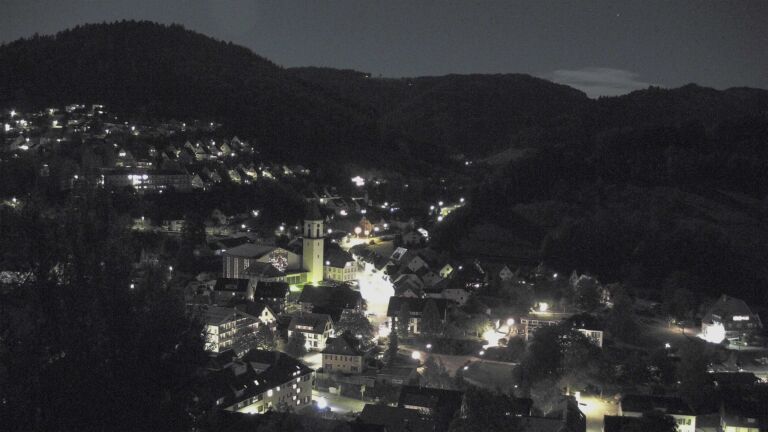 Dieses Bild zeigt eine Webcam-Aufnahme von Ottenhöfen, aufgenommen am Freitag, den 25.09.2026 um 22:00 Uhr