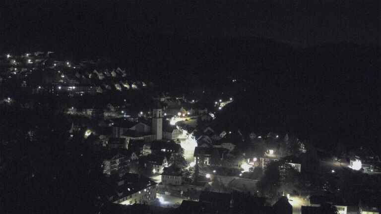 Dieses Bild zeigt eine Webcam-Aufnahme von Ottenhöfen, aufgenommen am Montag, den 12.10.2026 um 01:00 Uhr