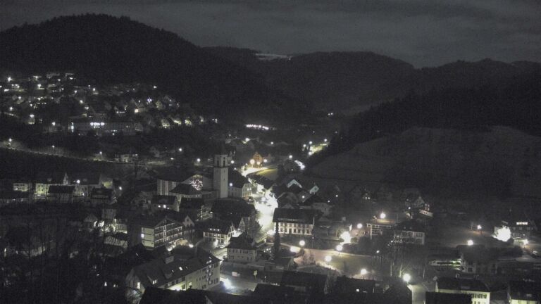 Dieses Bild zeigt eine Webcam-Aufnahme von Ottenhöfen, aufgenommen am Donnerstag, den 29.01.2026 um 23:00 Uhr
