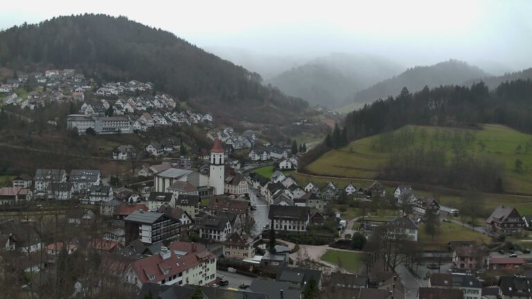 Dieses Bild zeigt eine Webcam-Aufnahme von Ottenhöfen, aufgenommen am Dienstag, den 17.02.2026 um 09:50 Uhr