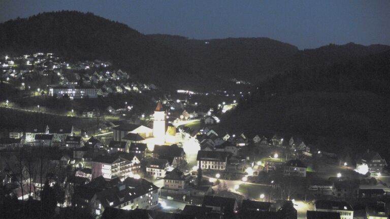 Dieses Bild zeigt eine Webcam-Aufnahme von Ottenhöfen, aufgenommen am Sonntag, den 22.03.2026 um 19:30 Uhr