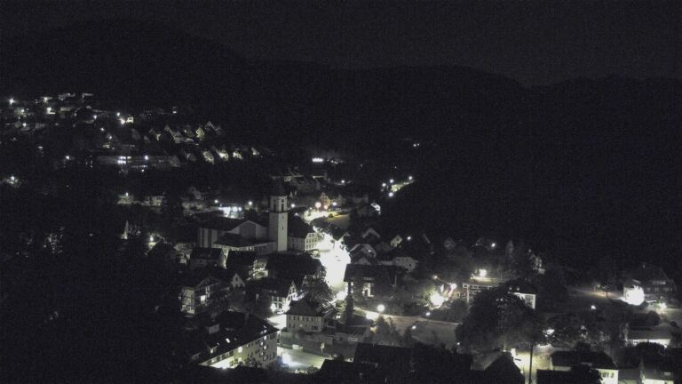 Dieses Bild zeigt eine Webcam-Aufnahme von Ottenhöfen, aufgenommen am Sonntag, den 09.08.2026 um 03:00 Uhr