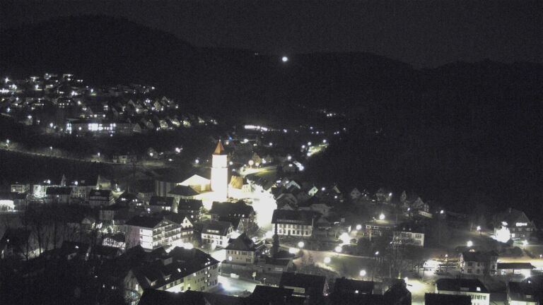 Dieses Bild zeigt eine Webcam-Aufnahme von Ottenhöfen, aufgenommen am Freitag, den 06.03.2026 um 21:00 Uhr