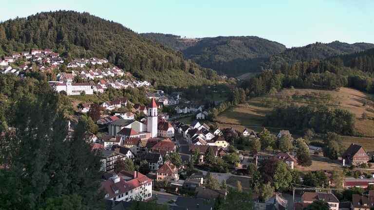 Dieses Bild zeigt eine Webcam-Aufnahme von Ottenhöfen, aufgenommen am Sonntag, den 02.08.2026 um 19:50 Uhr