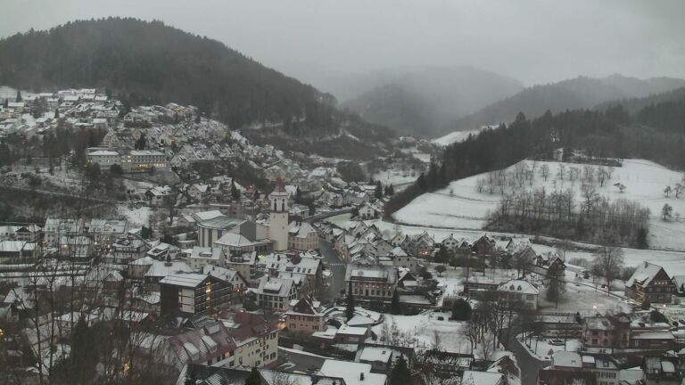 Dieses Bild zeigt eine Webcam-Aufnahme von Ottenhöfen, aufgenommen am Freitag, den 02.01.2026 um 16:50 Uhr