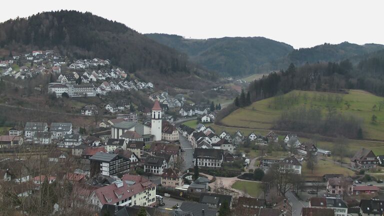 Dieses Bild zeigt eine Webcam-Aufnahme von Ottenhöfen, aufgenommen am Dienstag, den 03.02.2026 um 08:10 Uhr