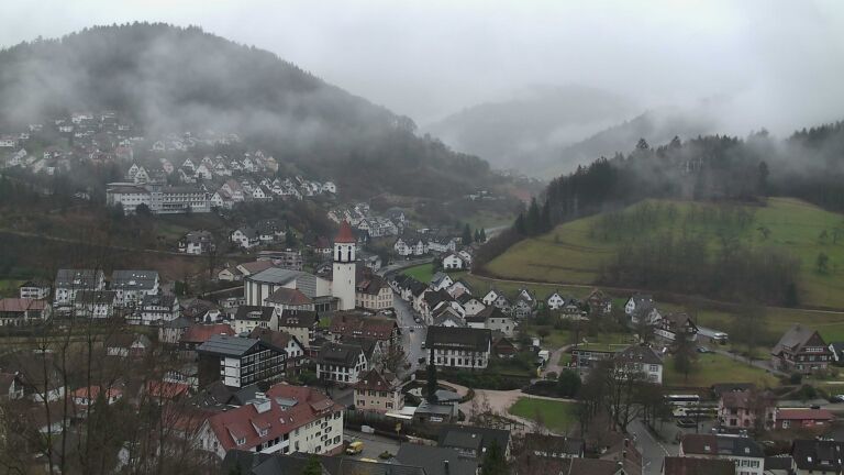 Dieses Bild zeigt eine Webcam-Aufnahme von Ottenhöfen, aufgenommen am Dienstag, den 24.02.2026 um 16:40 Uhr