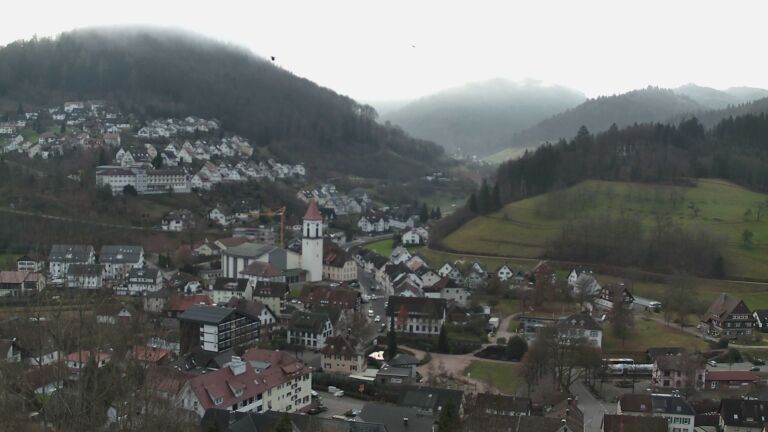 Dieses Bild zeigt eine Webcam-Aufnahme von Ottenhöfen, aufgenommen am Dienstag, den 23.12.2025 um 08:50 Uhr