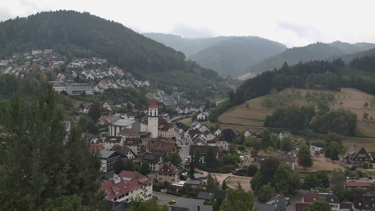 Dieses Bild zeigt eine Webcam-Aufnahme von Ottenhöfen, aufgenommen am Montag, den 17.08.2026 um 12:00 Uhr