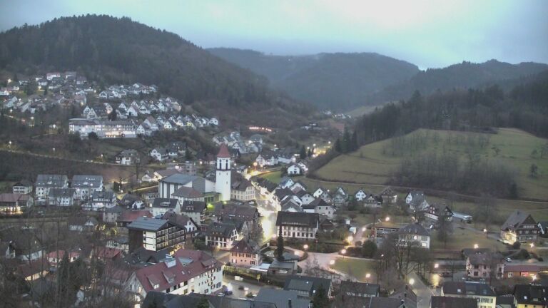 Dieses Bild zeigt eine Webcam-Aufnahme von Ottenhöfen, aufgenommen am Donnerstag, den 12.02.2026 um 07:10 Uhr