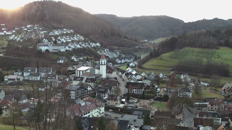 Dieses Bild zeigt eine Webcam-Aufnahme von Ottenhöfen, aufgenommen am Mittwoch, den 17.12.2025 um 09:10 Uhr