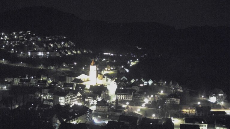 Dieses Bild zeigt eine Webcam-Aufnahme von Ottenhöfen, aufgenommen am Freitag, den 06.03.2026 um 22:00 Uhr