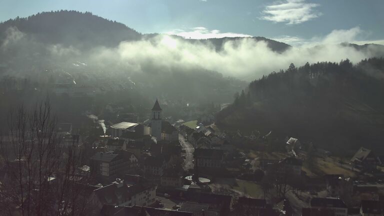 Dieses Bild zeigt eine Webcam-Aufnahme von Ottenhöfen, aufgenommen am Donnerstag, den 05.02.2026 um 10:50 Uhr