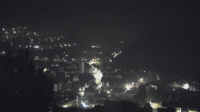 Dieses Bild zeigt eine Webcam-Aufnahme von Ottenhöfen, aufgenommen am Mittwoch, den 21.10.2026 um 00:30 Uhr