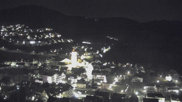 Dieses Bild zeigt eine Webcam-Aufnahme von Ottenhöfen, aufgenommen am Samstag, den 20.12.2025 um 21:00 Uhr