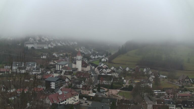 Dieses Bild zeigt eine Webcam-Aufnahme von Ottenhöfen, aufgenommen am Montag, den 22.12.2025 um 08:40 Uhr