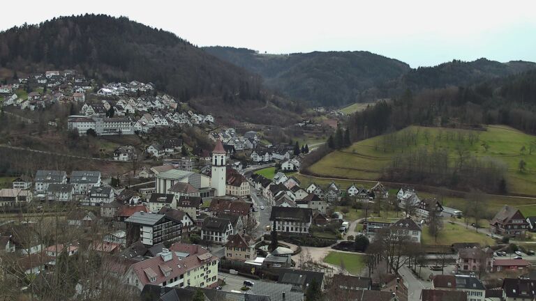 Dieses Bild zeigt eine Webcam-Aufnahme von Ottenhöfen, aufgenommen am Mittwoch, den 18.02.2026 um 11:30 Uhr