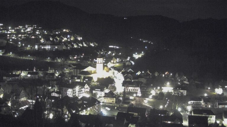 Dieses Bild zeigt eine Webcam-Aufnahme von Ottenhöfen, aufgenommen am Freitag, den 19.12.2025 um 20:00 Uhr
