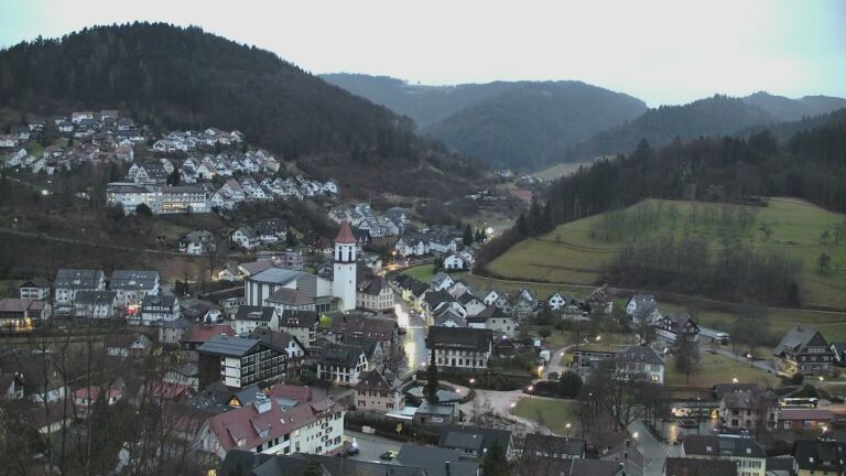 Dieses Bild zeigt eine Webcam-Aufnahme von Ottenhöfen, aufgenommen am Montag, den 02.02.2026 um 07:40 Uhr
