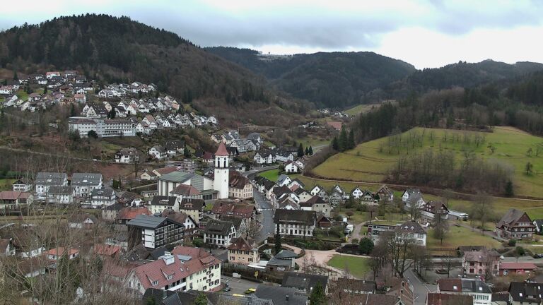 Dieses Bild zeigt eine Webcam-Aufnahme von Ottenhöfen, aufgenommen am Montag, den 16.02.2026 um 09:20 Uhr