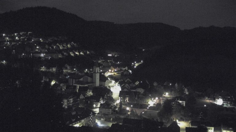Dieses Bild zeigt eine Webcam-Aufnahme von Ottenhöfen, aufgenommen am Donnerstag, den 01.10.2026 um 01:00 Uhr
