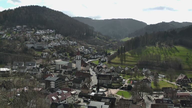 Dieses Bild zeigt eine Webcam-Aufnahme von Ottenhöfen, aufgenommen am Donnerstag, den 12.03.2026 um 12:00 Uhr