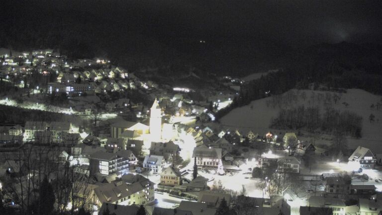 Dieses Bild zeigt eine Webcam-Aufnahme von Ottenhöfen, aufgenommen am Mittwoch, den 07.01.2026 um 22:00 Uhr