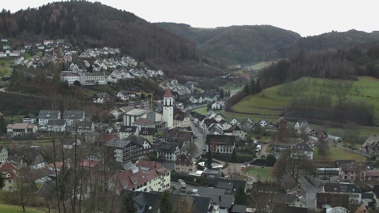 Dieses Bild zeigt eine Webcam-Aufnahme von Ottenhöfen, aufgenommen am Mittwoch, den 17.12.2025 um 11:10 Uhr