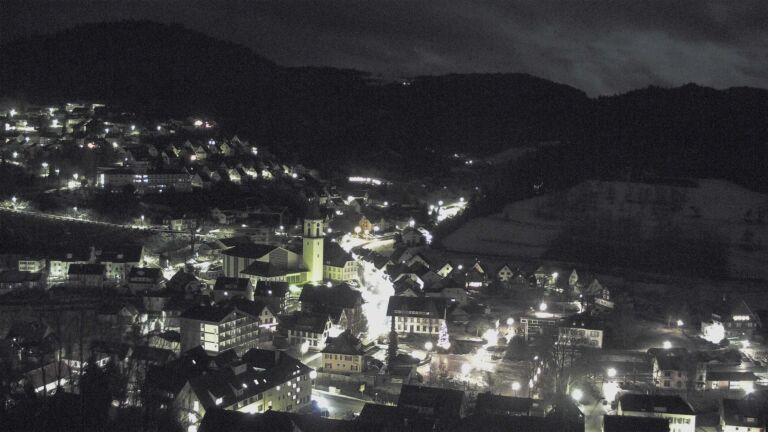 Dieses Bild zeigt eine Webcam-Aufnahme von Ottenhöfen, aufgenommen am Freitag, den 09.01.2026 um 05:50 Uhr