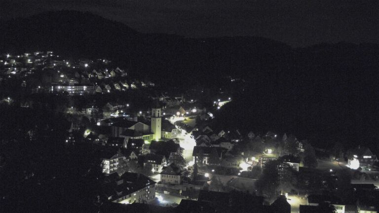 Dieses Bild zeigt eine Webcam-Aufnahme von Ottenhöfen, aufgenommen am Mittwoch, den 14.10.2026 um 22:00 Uhr
