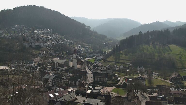 Dieses Bild zeigt eine Webcam-Aufnahme von Ottenhöfen, aufgenommen am Sonntag, den 08.03.2026 um 12:10 Uhr