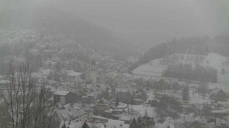 Dieses Bild zeigt eine Webcam-Aufnahme von Ottenhöfen, aufgenommen am Samstag, den 10.01.2026 um 10:50 Uhr